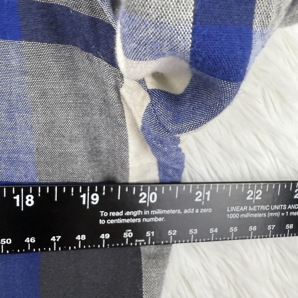 Express Flannel Shirt Mens‎ Medium Fitted Plaid Button Down Long Sleeve Casual - Picture 7 of 8